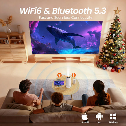 Outdoor LED Projector 4K Wifi 1080P HD Home Cinema Video Movies Video Game Projection