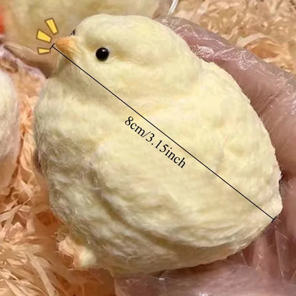 Cute Squishy Yellow Chick Fidget Toy Soft Lovely Hen Squeeze Toys Cute Fast Rebound Decompression Toy Birthday Anti-stress Gift