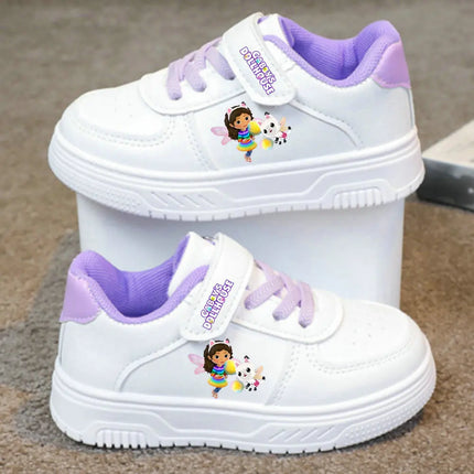 Gabby Dollhouse Basket Shoes Cute Angel Tennis Shoes Couple White Shoes Children Casual Sneakers Stitch Sport Shoes Size 26-37