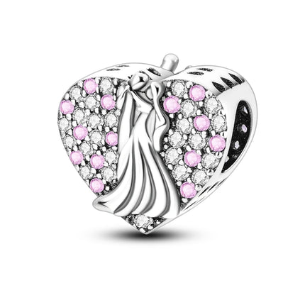 Charm Hot Sales 925 Sterling Silver Charms Beads CZ pave Round Charms Fit Original Bracelet Necklace Charms Jewelry Gift DIY
