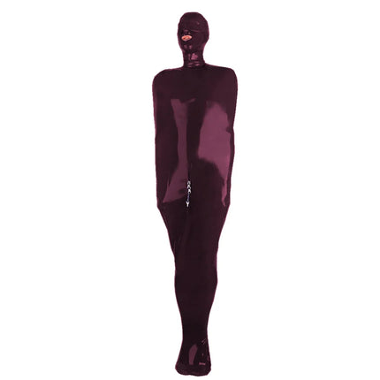 Natural & flexible adults latex bondage bag adults PVC sleeping sack open head and attached front zipper Fetish Rubber Suit