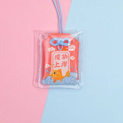Small Blessing Japanese Prayer Lucky Charm Fortune Omamori Pray Chinese Pendant Beauty Success Couple Keychain Friend Kid Gift