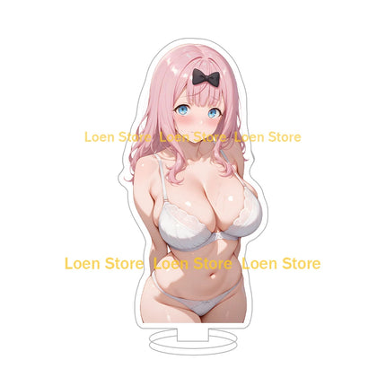 Hot game Anime sexy lingerie bikini girl student big ass big breasts bunny girl Anime Figure Acrylic stand desk ornament gift