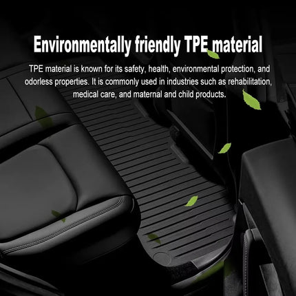 Car Floor Mats Cargo Liner For Tesla Model 3 Highland 2024-2026 Waterproof Anti-slip Trunk Mat TPE Pads All Weather Floor Liners