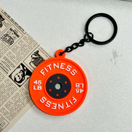 Mini Barbell Plates Key Chain Water Cups Creative Simulation Dumbbells Keyring Kettlebells Bag Charm Fitness Series Pendant