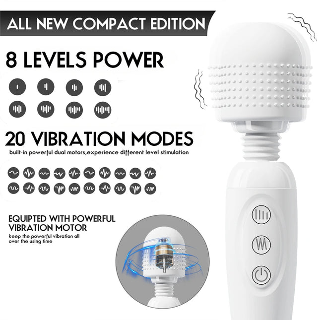 Powerful Women's Magic Wand Vibrator Erotic Big AV Stick Female G-Spot Massager Clitoris Stimulator Adult Sex Toys for Female