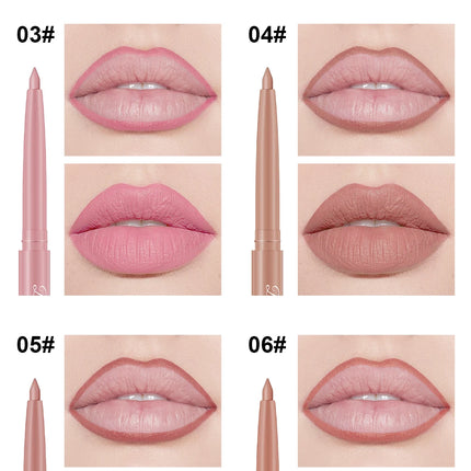 Lip Liner to Outline the Lip Shape, Novice-Friendly, Natural and Delicate, Pouty Lip Pencil, Waterproof, Matte, Nude Color Lip Liner