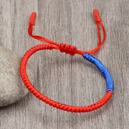 Handmade Countries Flag Color Bracelet Green White Red Rope Italy Mexico Ireland Bangles Adjustable Size Bracelets Couple Gift