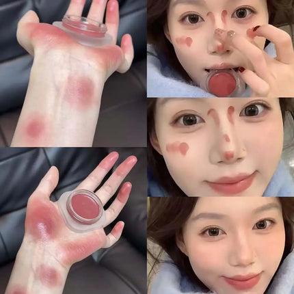 Monochrome Powder Blusher Cream Brightening Whitening Purple Lip and Cheek Dual-use Matte Natural Blush Tint Palette