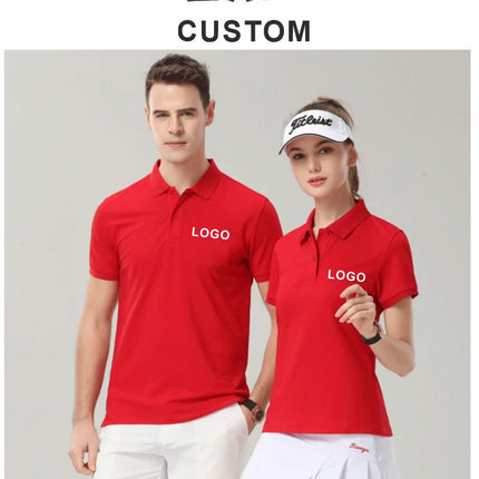 Customized Logo Breathable Polo Shirt Casual Company Group Clothing Lapel Short Sleeve Polo Shirts Work Clothes Print Embroidery