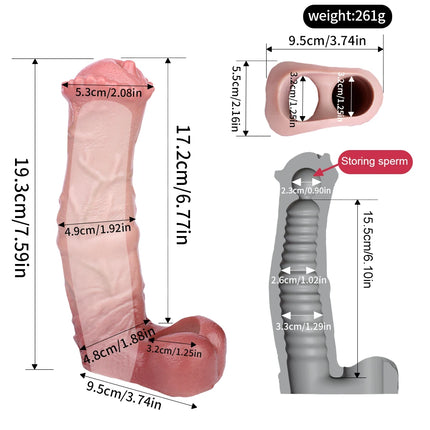 FAAK 14 styles Silicone Fantasy Horse Hollow Dildo Dog Large Knot Nude Penis Sleeve Size S M L Cock Enlarger Sex Toys For Men