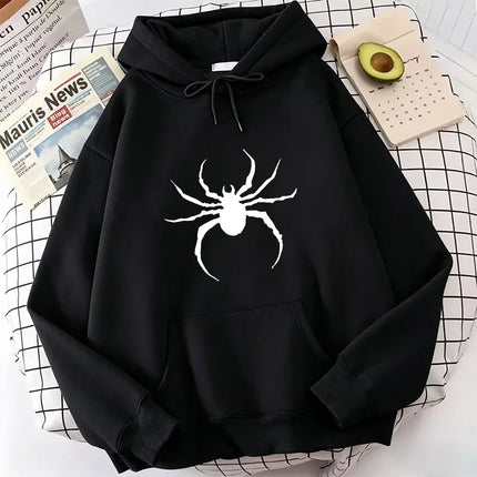 Hip Hop Spider Print Hoodies Spring Autumn Winter Casual Hoodies Sweatshirts Men Women Graphic Hoodie Sweatshirt