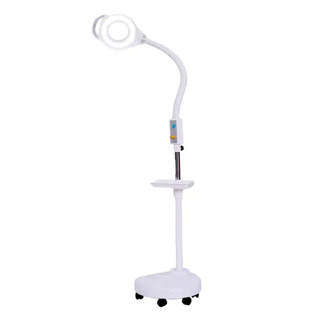 LED Floor Lamp Magnifying Salon Beauty Cold Light Multifunction Desk Lamp Esthetician Magnifying Nail Art Tattoo Vertical Light