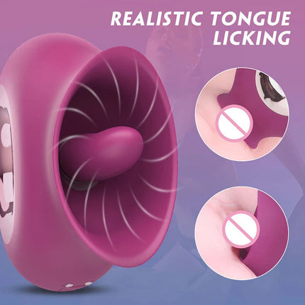 Clitoris Tongue Licking Vibrator Female G Spot Orgasm 9 Speed Stimulator Nipple Pleasure Sex Toy for Women Masturbation Aid