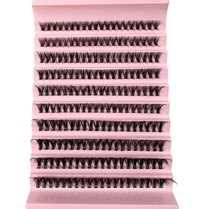New 160D 10 Rows Individual Lashes Extension Natural Faux Mink Eyelashes Individual Cluster Eyelashes Extension Makeup Cilia