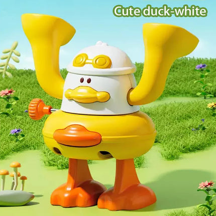Children's Wind-up Somersault Toys, Cartoon Little Yellow Duck and Chick Toys, Baby Early Education Toys