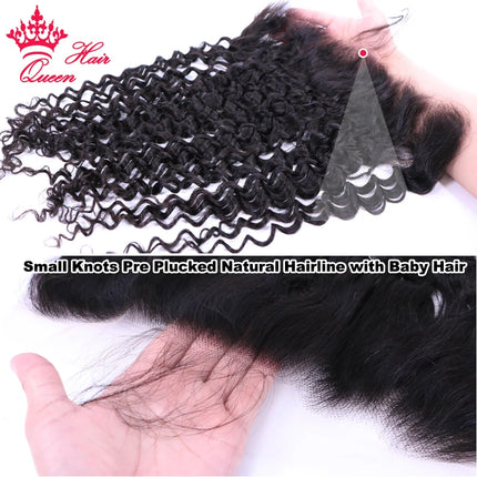 Queen Hair Real HD Burmese curly 13x6 13x4 Frontal Virgin Human Raw Hair Lace Frontal Ear to Ear Real Invisible HD Lace