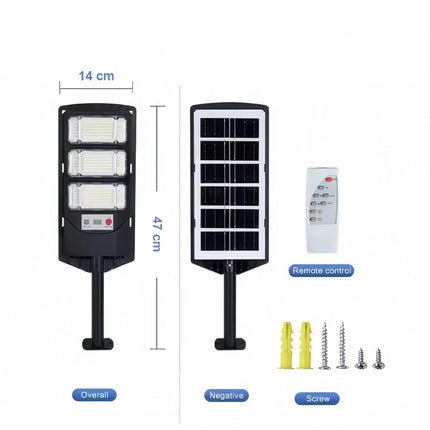 12000W Solar Lights Commercial LED Outdoor Dusk To Dawn Solar Street Lamp Waterproof Backyard Garden Security Lighting IR Sensor