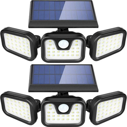 74 LED Solar Security Light with Motion Sensor Solar Floodlight 3 Modes Waterproof Outdoor Solar Wall Lamp for Yard Garden Garag
