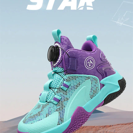 Kids Basketball Shoes Boys Sneakers Non-slip Child Trainer Basket Shoes Outdoor Children Sport Shoes
