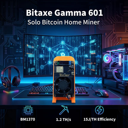 2026 Latest Bitaxe Gamma 601 Solo Miner 1.2Th/s 18W BM1368 Asic Chip Powerful Open-source Bitcoin Miner With Power Supply
