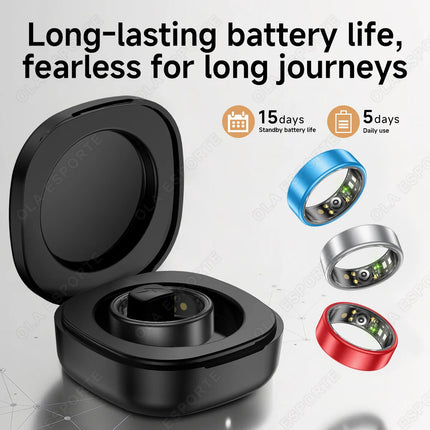 2026 New Multicolor Smart Ring Men Women Heart Rate Blood Oxygen Sleep Monitoring Waterproof Multi-Functional Sports Smartring