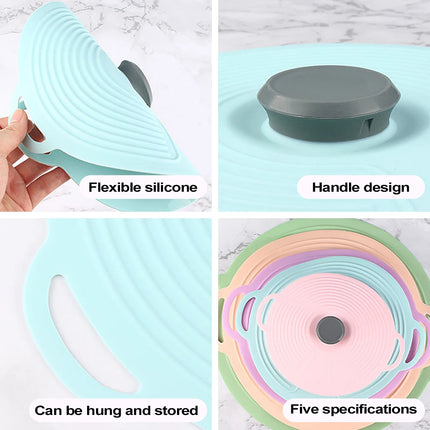 Leeseph Silicone Lids for Bowl, Reusable Sealed Suction Lids Fits Cups, Bowls, Plates, Pots, Pans, Food Storage Kitchen Gadgets