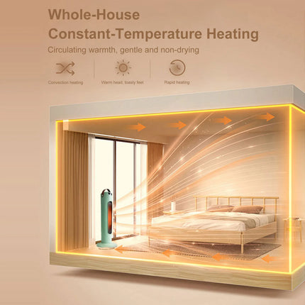 2000W Ceramic Heater with Digital Display Space Heater Fast Heating Portable Heater for Indoor Use Bedroom Home Office