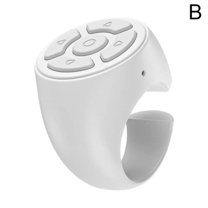 Wireless Scrolling Ring Finger Shutter Remote Control Bluetooth Page Turner Mobile Phone Controller For Home Travel Car