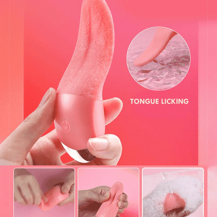 Realistic Tongue Licking Vibrator for Women G Spot Clitoris Nipple Stimulator Blowjob Vagin Massager Masturbator Sex Toys Adult