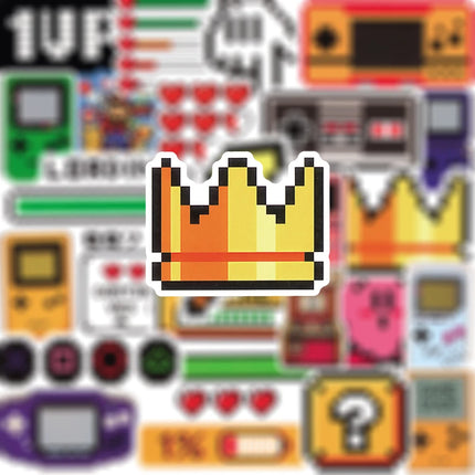 50PCS Classic Gaming Console Cartoon Stickers Retro Nostalgia Decals for Skateboard Car Motorcycle Helmet Graffiti Sticker Toys
