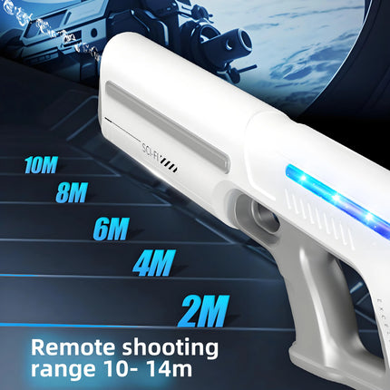 Electric Water Gun Automatic Powerful Squirt USB Rechargeable High Capacity Water Storage Summer Beach Outdoor Toy for Kids Boys