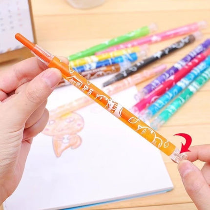 12/18/24/36 Colors Crayons Stacking Buildable Crayons Colorful Crayons Party Favors DIY Rainbow Pencils Graffiti Oil Stick