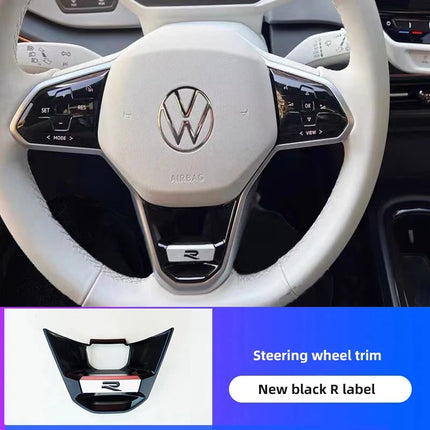 Car Decoration Accessories Steering Wheel Logo Cover Trim Sticker For VW GTI R Line Polo Golf Passat Scirocco Tiguan Jetta T-ROC