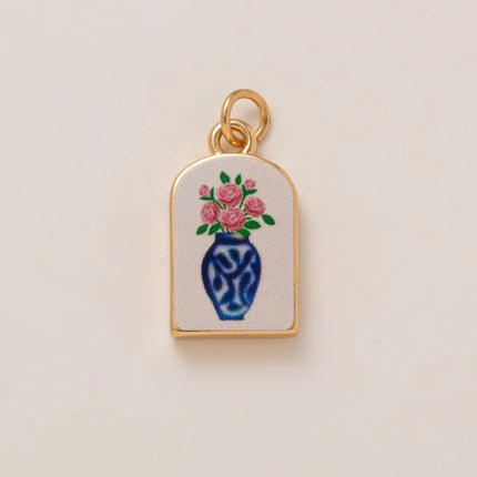 Popular DIY Color Accessories Pendant for Women's 12th Birthday Love Flower charms jewelry making
