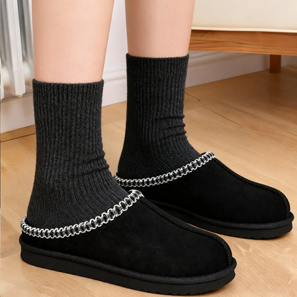 Pallene Winter Fluffy Slippers For Women Men Memory Foam Anti-slip Indoor Slides Cotton Slides Furry Warm Comfy House Slippers