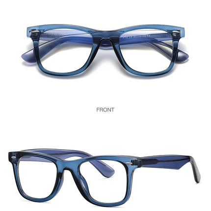 JMISUS Photochromic Optical Eyeglasses for Daily Life Women Men Square Frame Prescription Lenses Lightweight Comfortable Wear