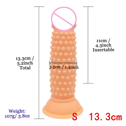 1PC Soft Dildo Sexy Prickly Dildo Sex Toy Fake Penis With Bump Thorn Suction Cup Anal Sex Women Couples Masturbators
