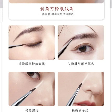 Upgrade Blade Eyeliner Brush Ultra Thin Fine Angle Flat Eyebrow Brush Liner Brow Place Makeup Brush Precise Detail Brush
