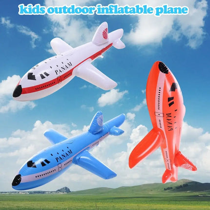 Inflatable Airplane Float Airplane Ball with Inflatable Tube for Swimming Outdoor Inflatable Toy For Kids Birthday Gift