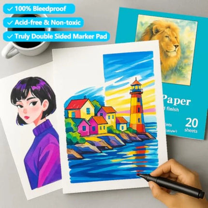 Canvas Painting Acrylic Sketch Book -, 20 Sheets 115lb/187g Mixed Media Sketchbook, Art Supplies for Adults and Canvases Patg p