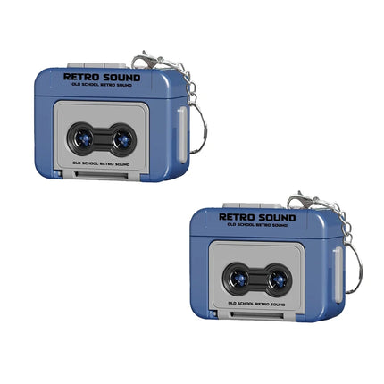 Retro Mini Recorder Player Keyring New Style Funny Record Players Keychain Suprise Gift Supplies Car Keychain