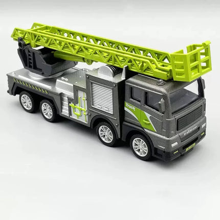 Plastic Vehicle Education + Diecast Excavator Tractor Cement Truck Car Bulldozer Crane Toy Model Wholesale Boy Gift Digger Alloy