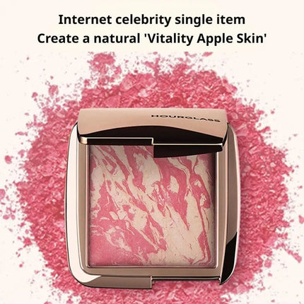 Hourglass Shining Powder Blusher Highlighter Matte Fine Shimmer Blusher Face Cute Makeup Korean Cheek Pressed Powder