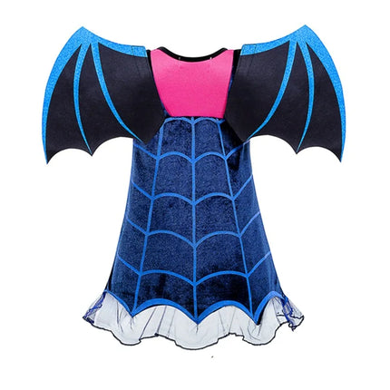 Vampirina Cosplay Dress Girl Kids Princess Charms Dress Up Christmas Vampire Halloween Costume Children Carnival Party