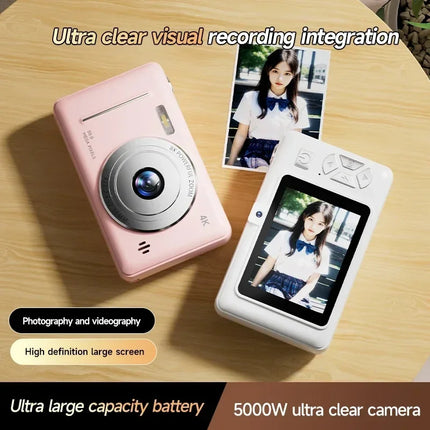 Lenovo 4k Digital Camera Retro CCD 50 Million Pixels Auto Focus Entry-level Camera Dual Camera Flash Student CCD Portable Camera