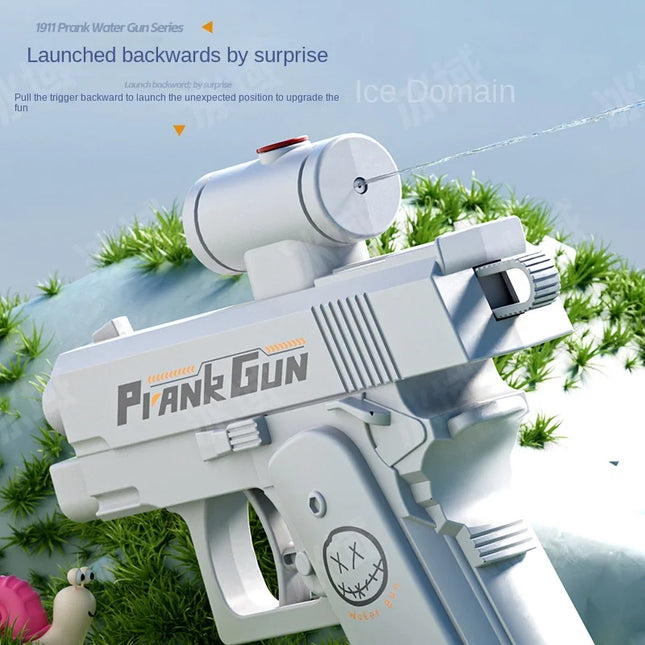 Double headed prank water gun, double-sided water gun, reverse water gun, creative two-way water gun,  for Prank Fun water gun