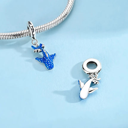 Original 925 Sterling Silver Charms Beads Crown Football Trophy Carp Cat Charms Fit Bracelet Bangle Necklace Woman Jewelry Gift