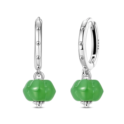 Original Earrings 925 Silver Fruit Series Cherry Strawberry Hoop Earrings Ear Studs Zircon Making Jewelry for Women Girl Party