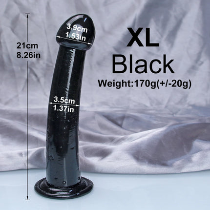 Cheap TPE Transparent Anal Plug Jelly Dildo 4Sizes Suction Cup Cock Vaginal Masturbation Soft Small Penis Women Man Sex Toys